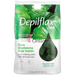 Ceara traditionala pentru epilat verde cu clorofila cuburi Depilflax Spania 1 kg, Cera Vegetal 3AB